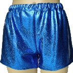 metallic baggy shorts royal