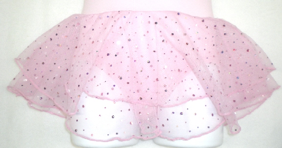 pink glitter tulle skirt
